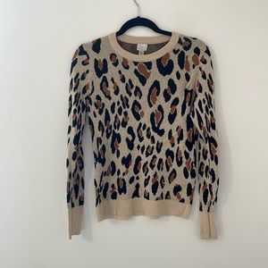 Cheetah Print Sweater XS